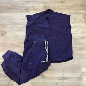 Women's Purple FIGS Scrub Set